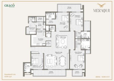 Gillco Meraqui 4 BHK floor plan thumbnail