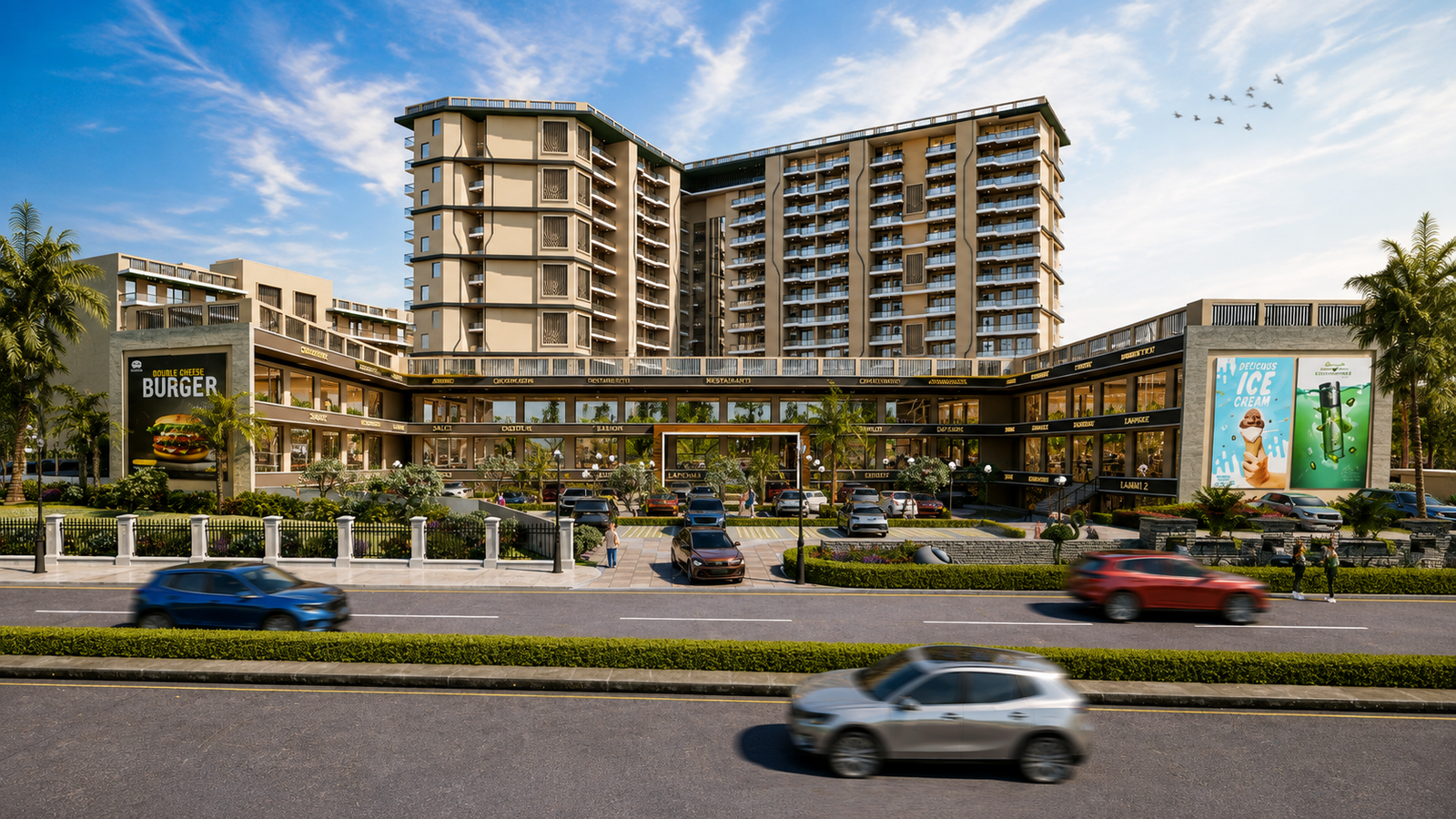 Amayra Trillium commercial plaza frontage