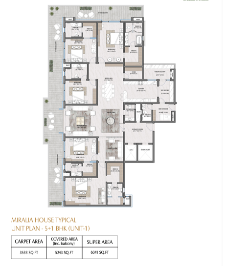 Opus One 5+1 BHK floor plan