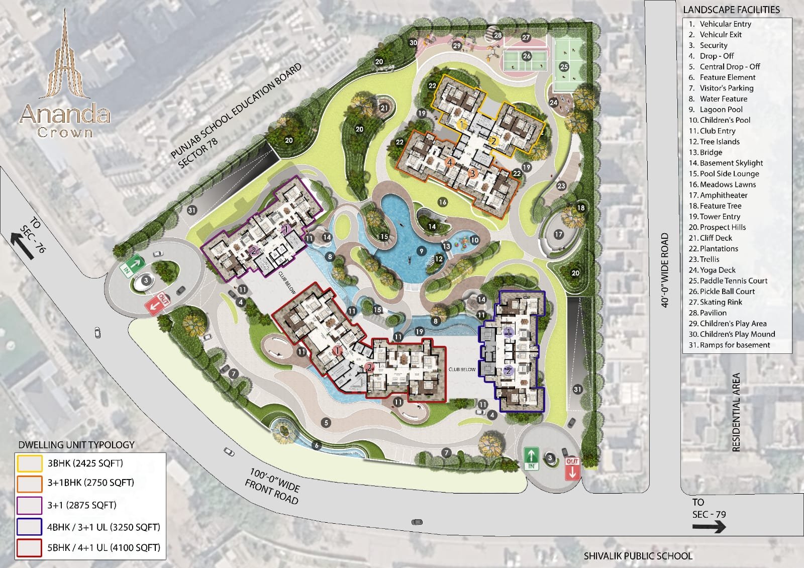 Ananda Crown project site plan