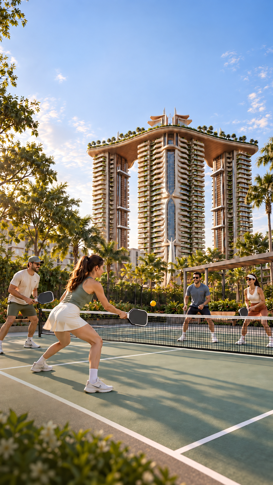 Ananda Crown Sports complex with active court