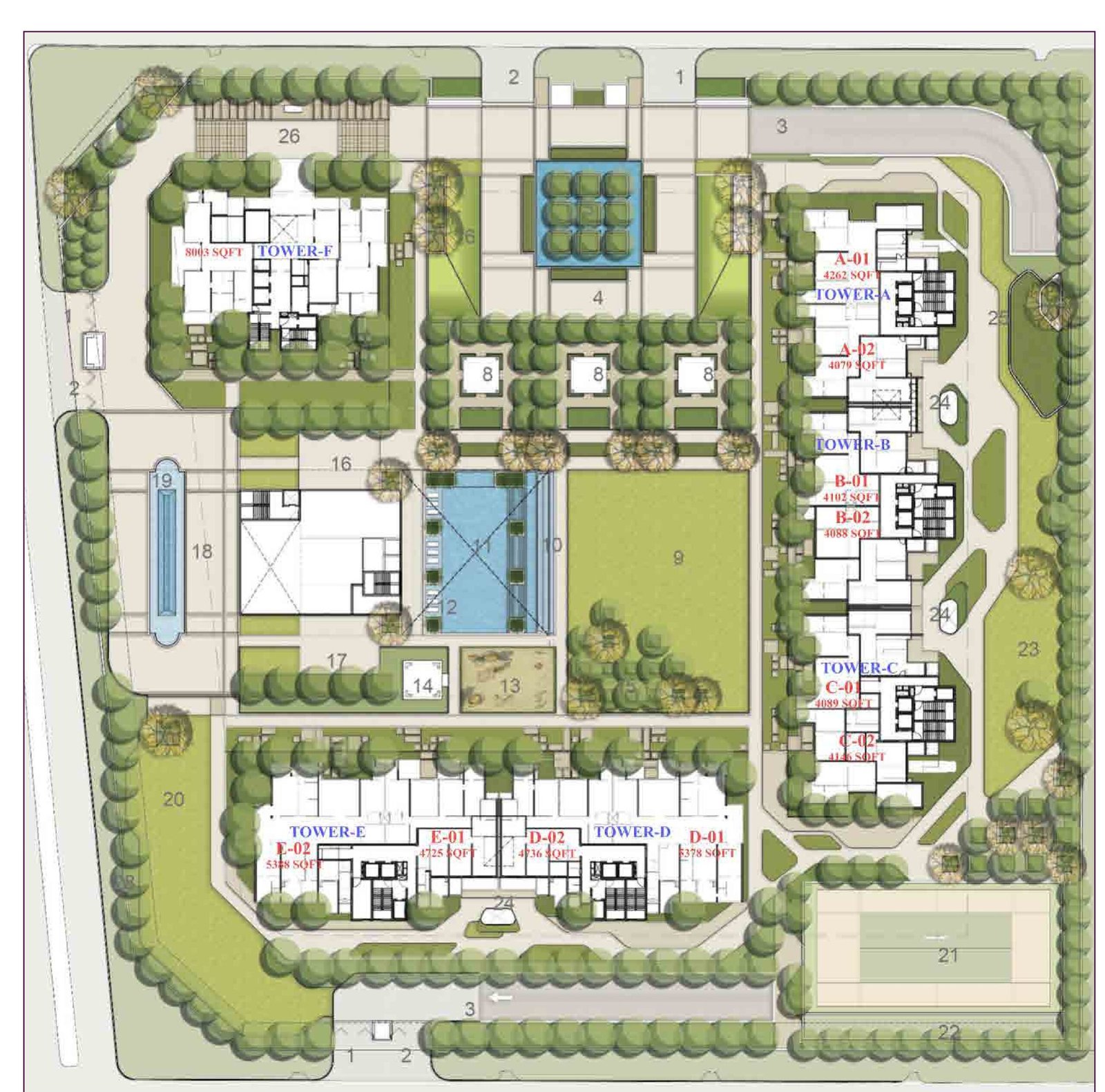 The Tiara master layout plan